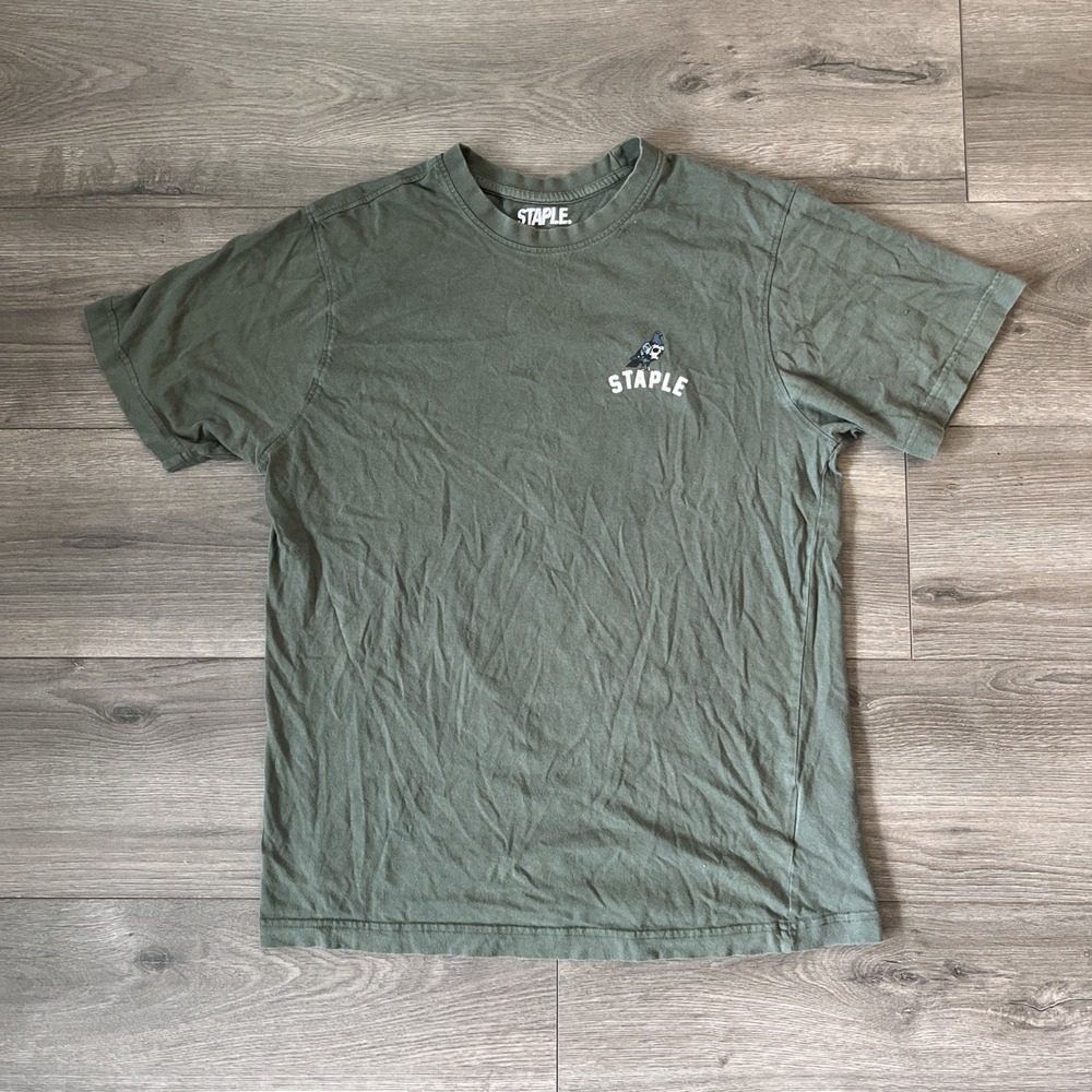Staple Pigeon T Shirt Mens M Green Short Sleeve